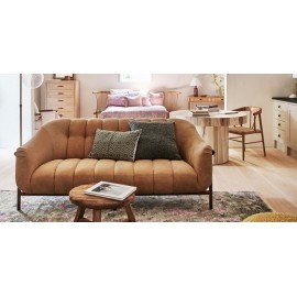 Sofa bọc da, khung gổ tự nhiên H830mmxW2000mmxD960mm