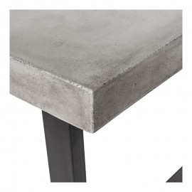 Bộ bàn ghế chân sắc , mặt bàn ximăng H735mmxL1600mmxW900mm