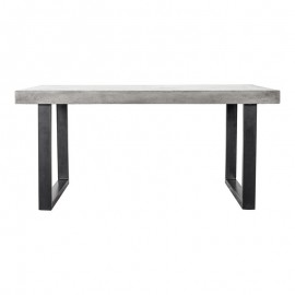 Bộ bàn ghế chân sắc , mặt bàn ximăng H735mmxL1600mmxW900mm