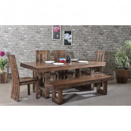 Bàn ăn gỗ tự nhiên xuất khẩu L2000mmxW1000xH760mm