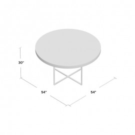 Bàn ăn kết hợp gỗ tự nhiên và công nghiệp L1300mmxW1300XH760mm