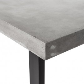 Bộ bàn ghế chân sắc , mặt bàn ximăng H735mmxL1600mmxW900mm