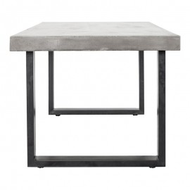 Bộ bàn ghế chân sắc , mặt bàn ximăng H735mmxL1600mmxW900mm